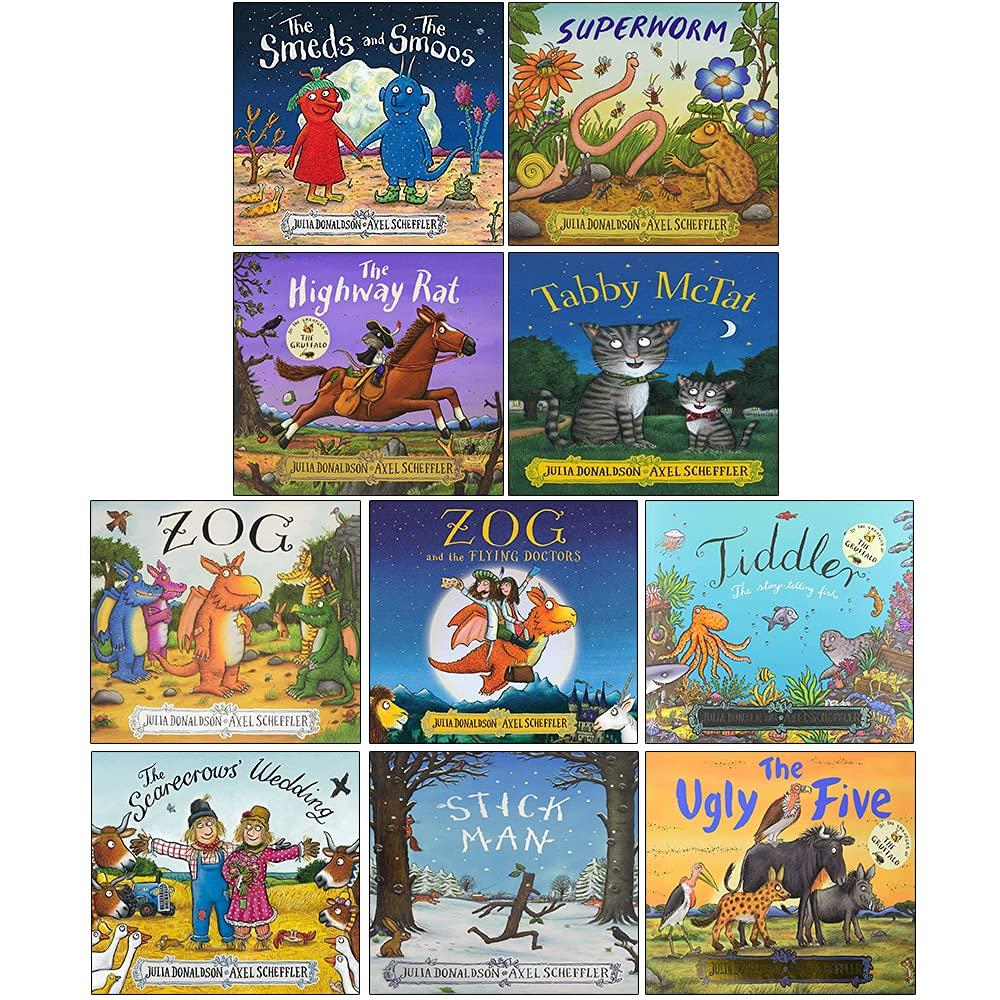 Julia Donaldson Axel Scheffler 10 Book Collection By Julia Donaldson and Axel Scheffler