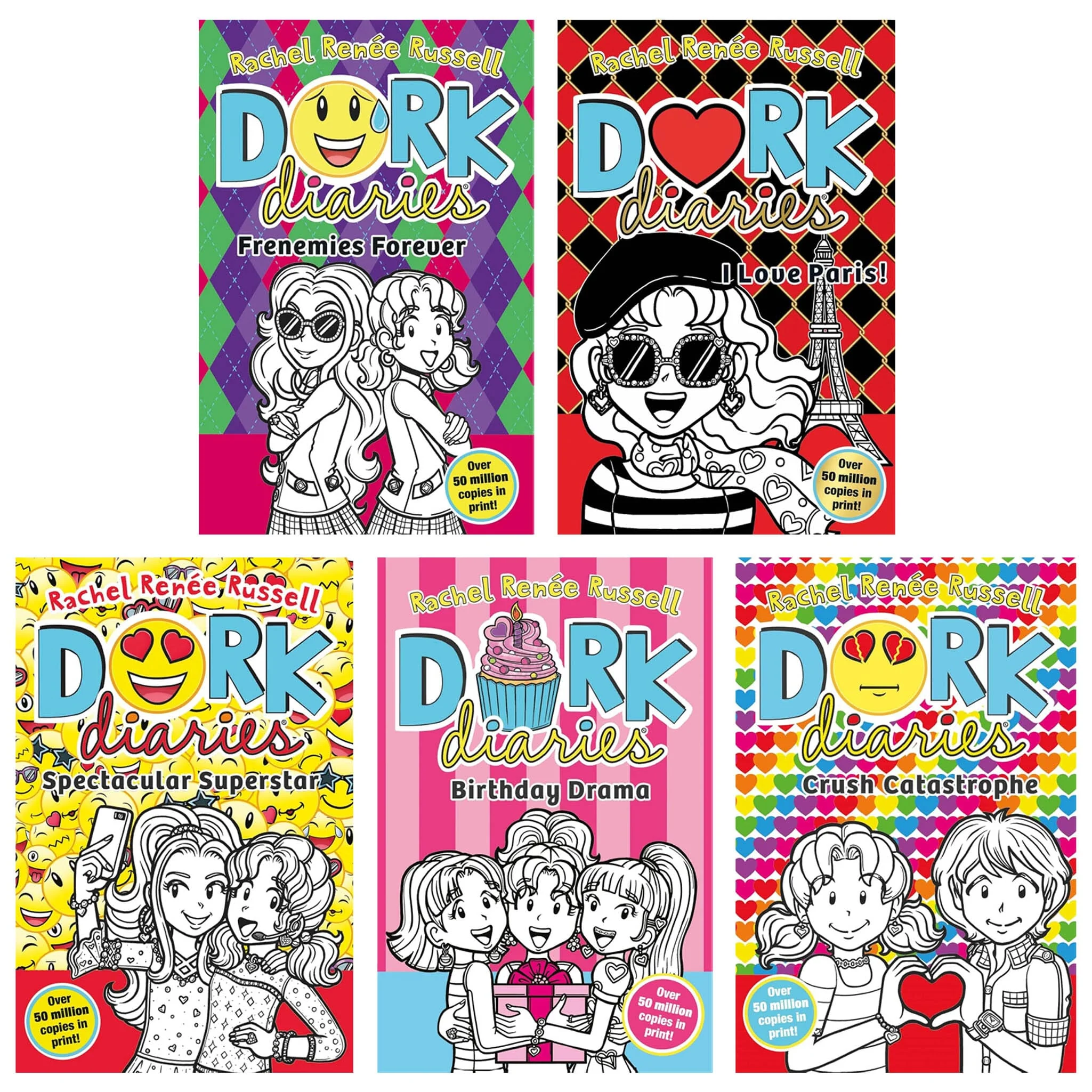 Dork Diaries Series (Vol. 11-15) By Rachel Renee Russell 5 Books Collection Set