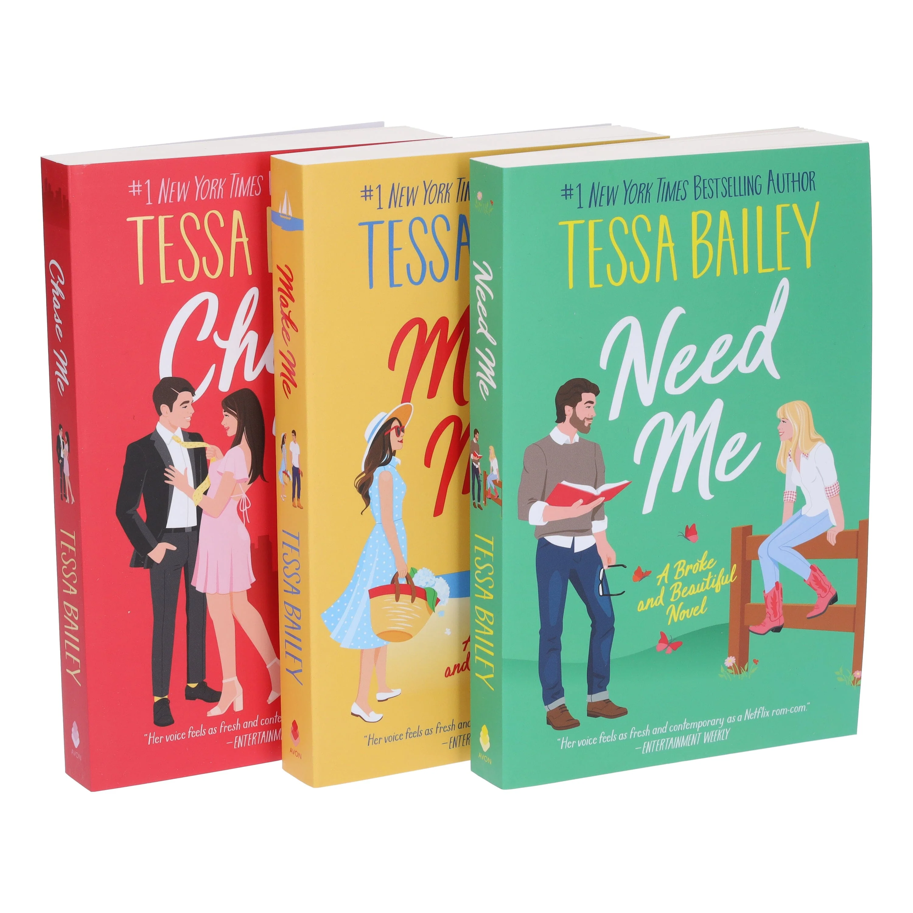 Broke and Beautiful Series by Tessa Bailey 3 Books Collection Set